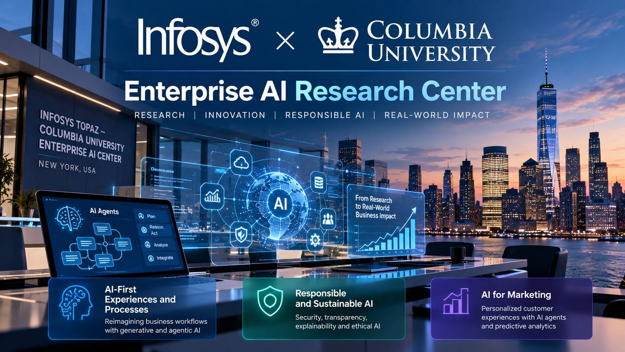 Infosys and Columbia University Launch Enterprise AI Research Center