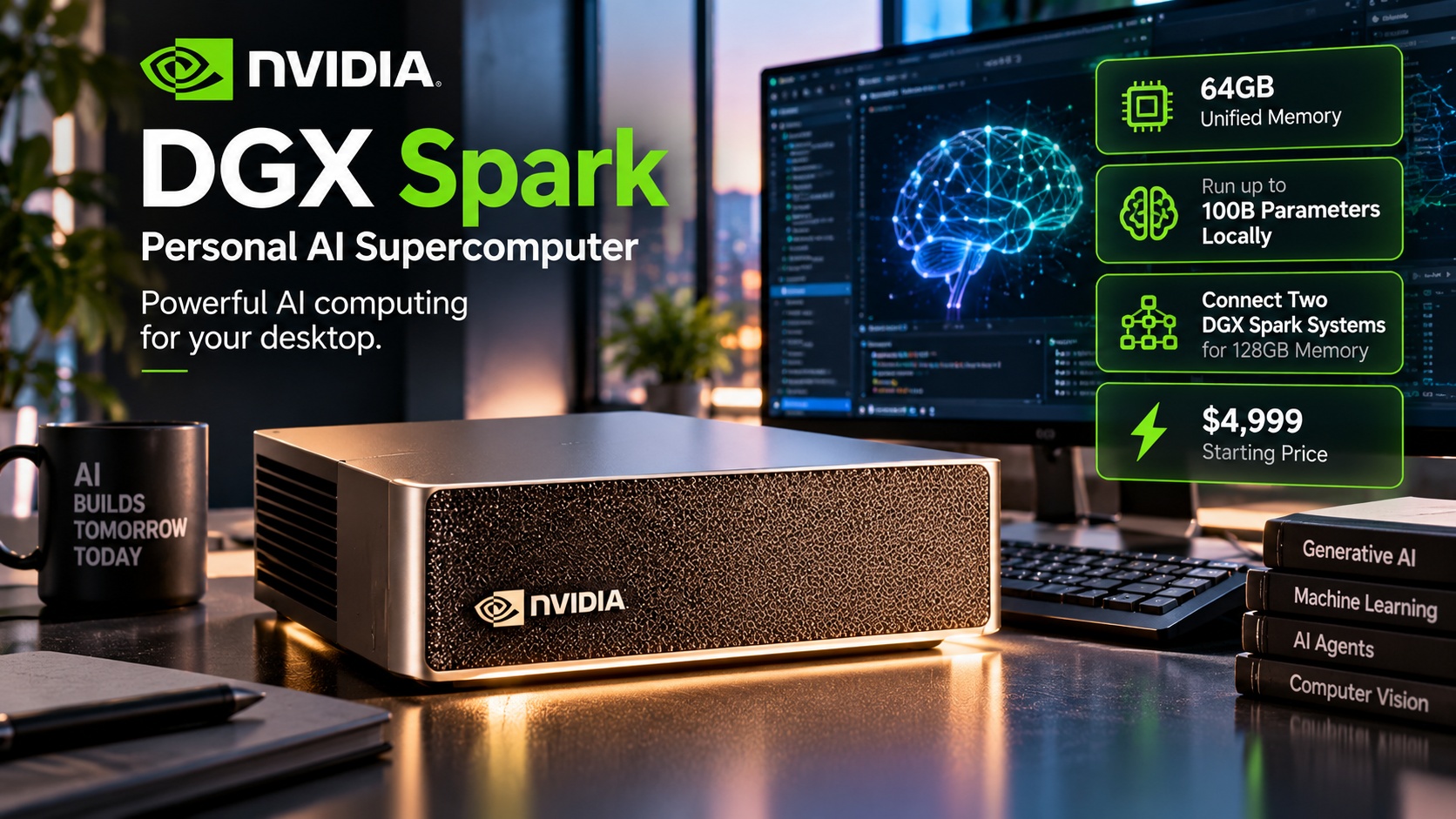 NVIDIA Launches 64GB DGX Spark to Bring Powerful AI Computing to the Desktop