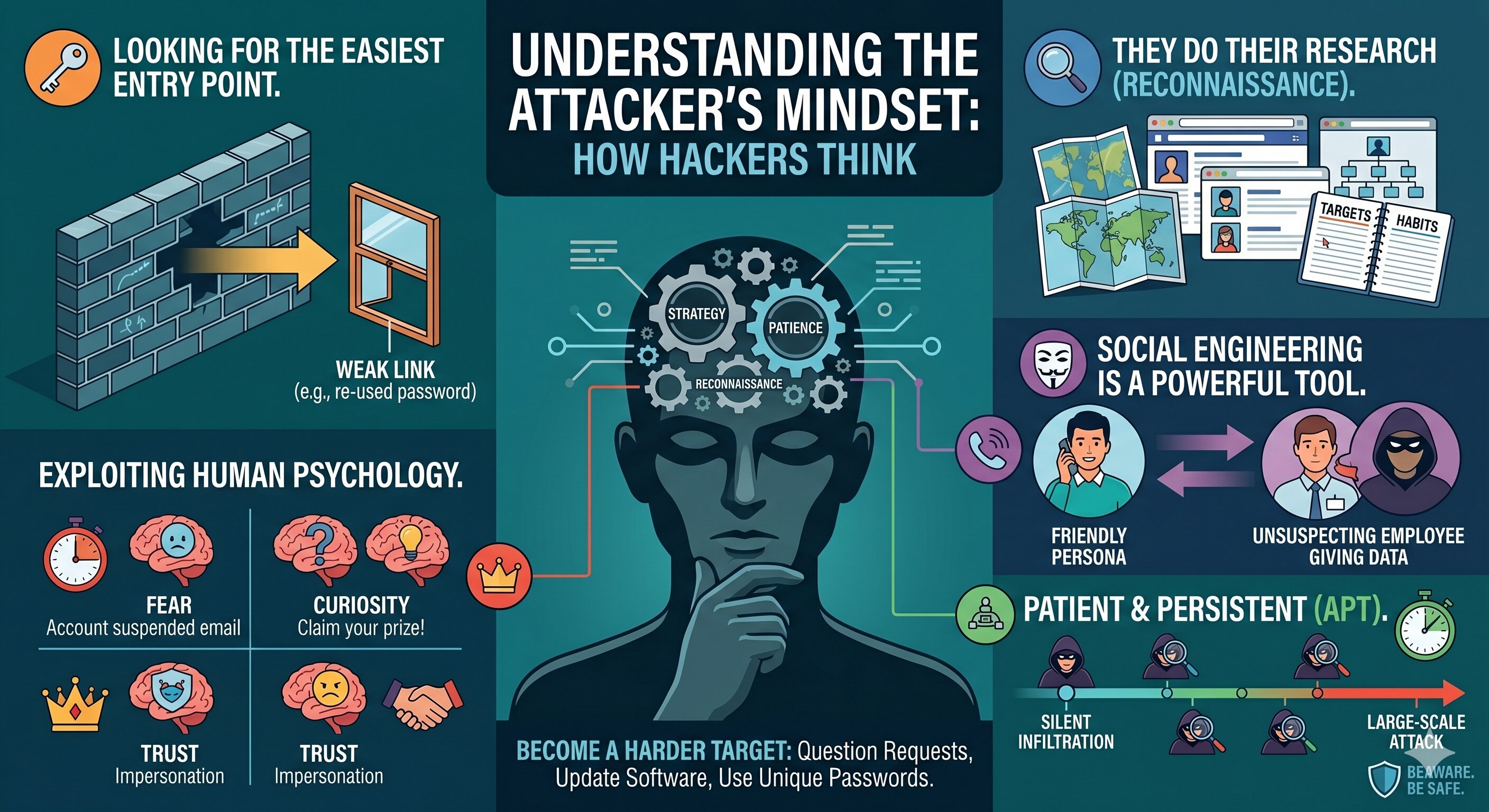 How Hackers Think: Understanding the Attacker's Mindset