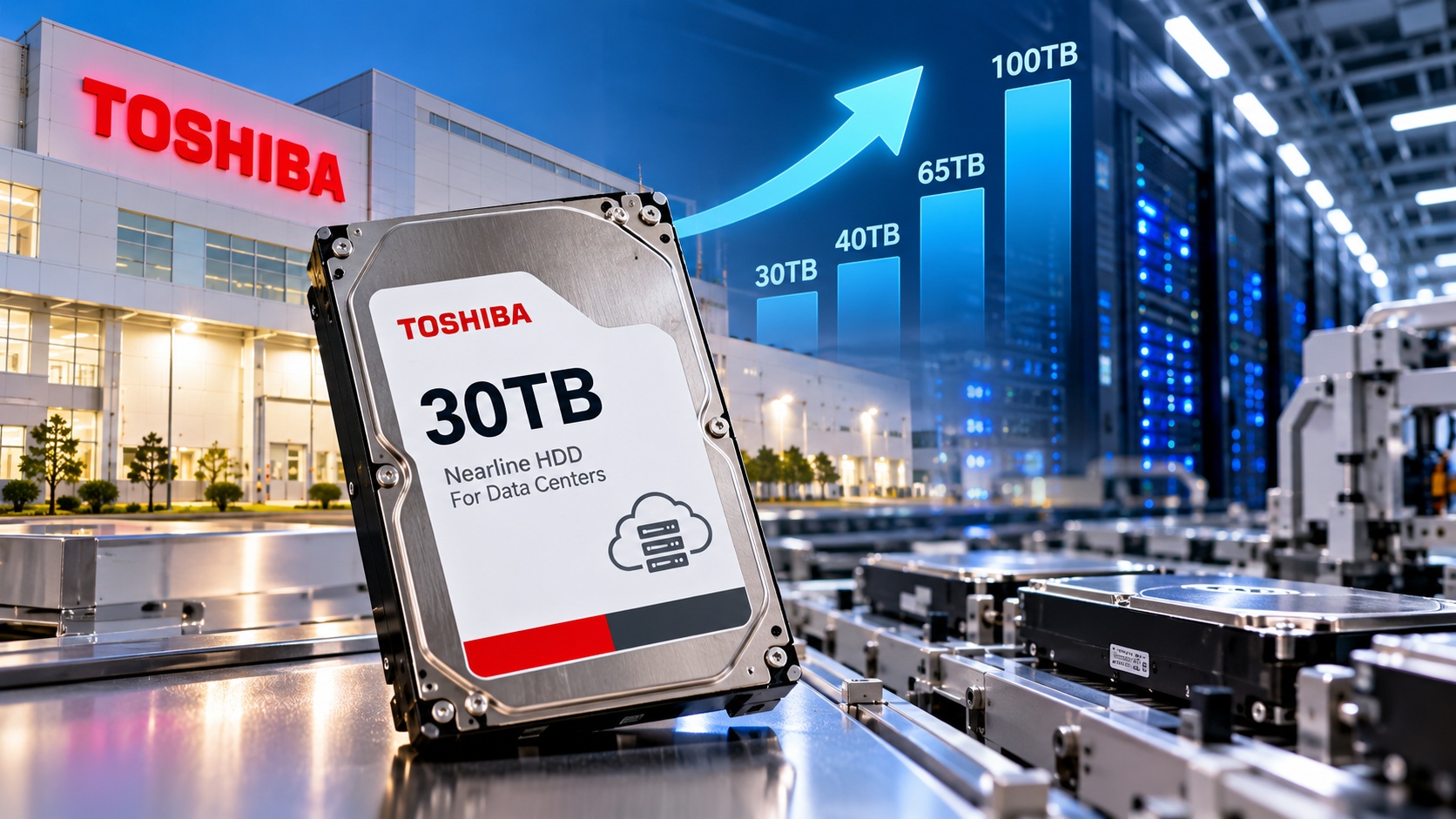 Toshiba to Double HDD Production Capacity as AI Data Centers Drive Storage Demand