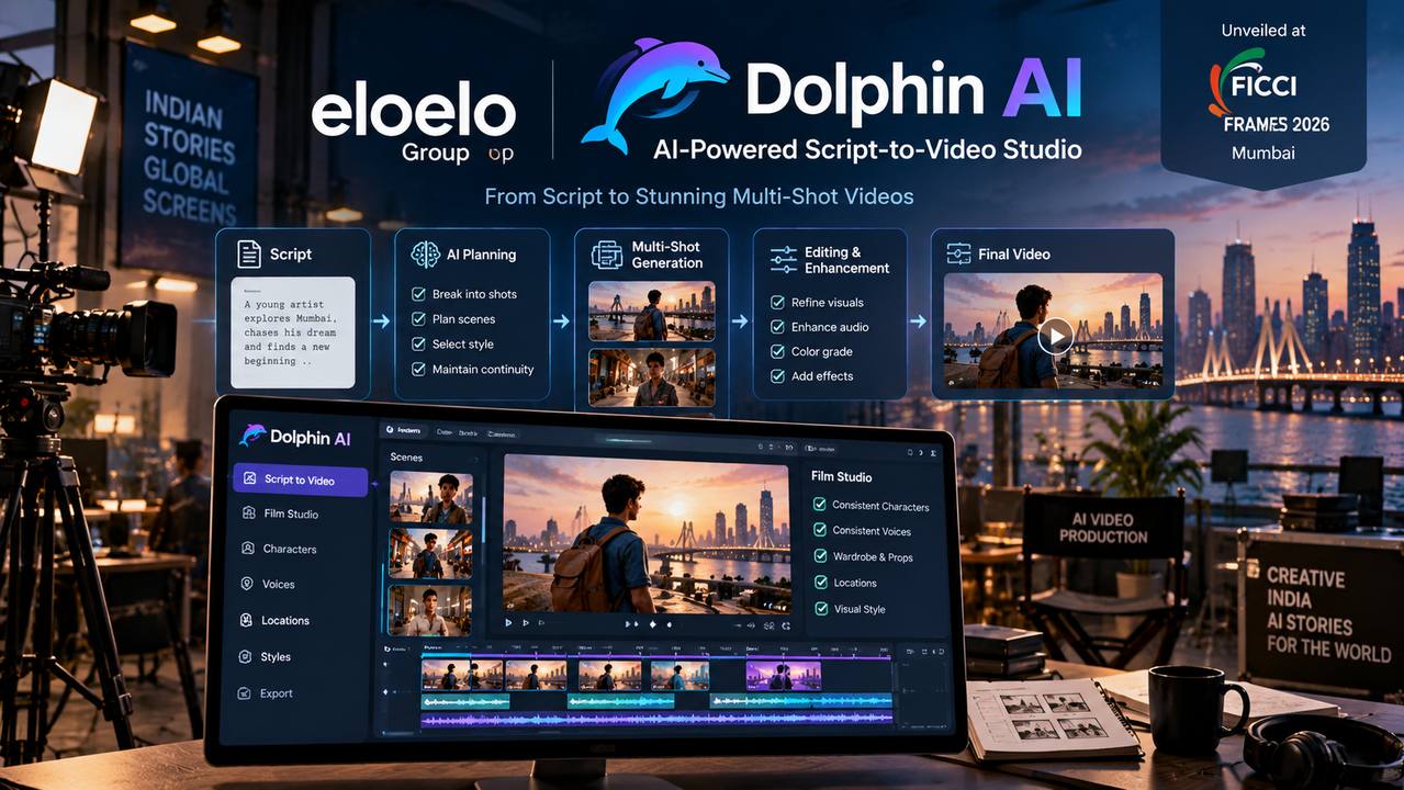 Indian Startup Eloelo Launches Dolphin AI for Script-to-Video Creation
