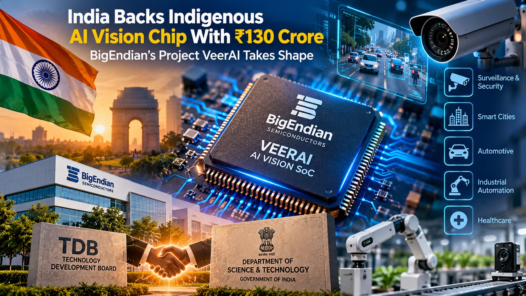 India Backs Indigenous AI Vision Chip With ₹130 Crore: BigEndian’s Project VeerAI Takes Shape