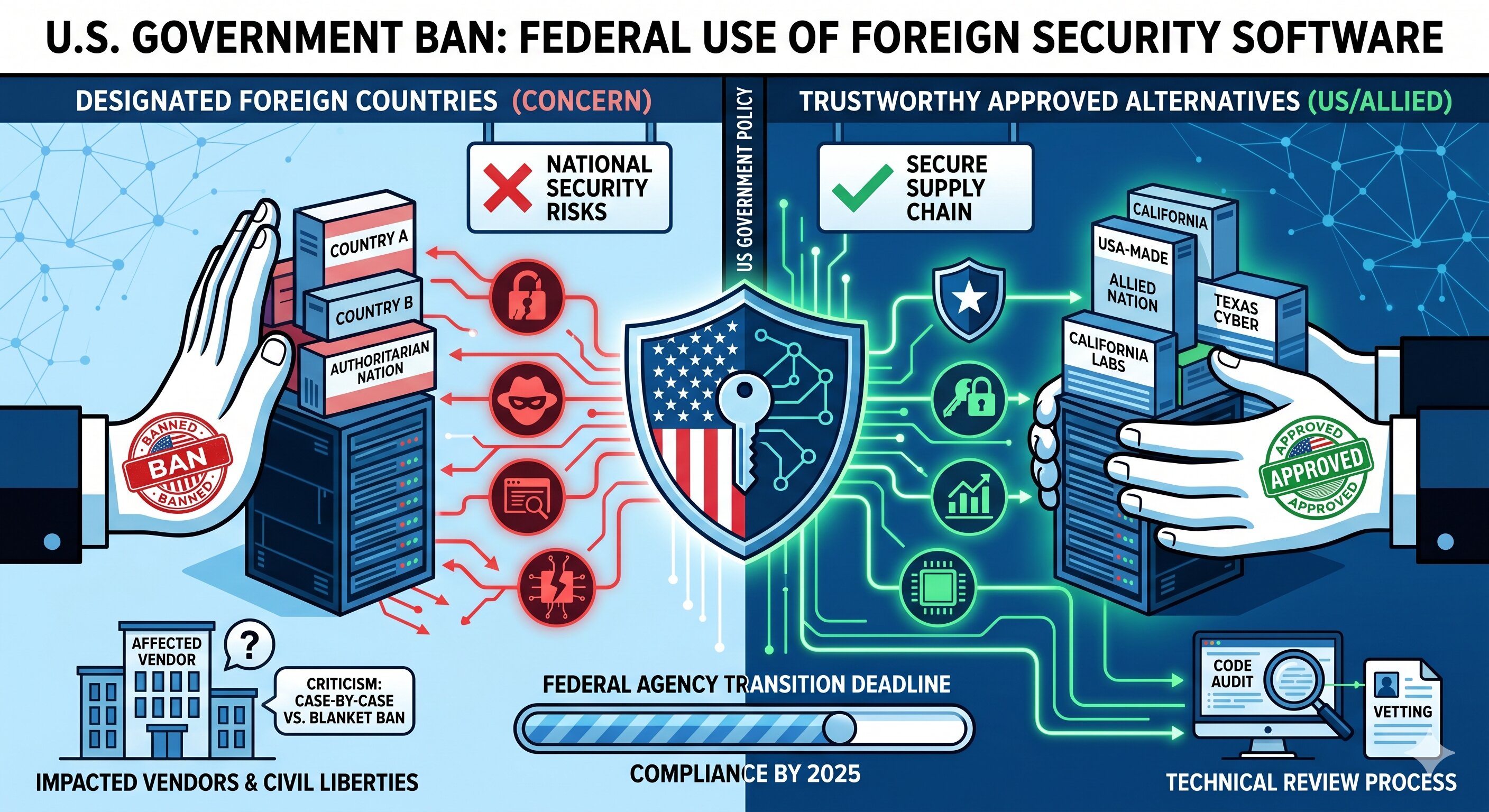 U.S. Government Bans Federal Use of Foreign-Developed Security Software
