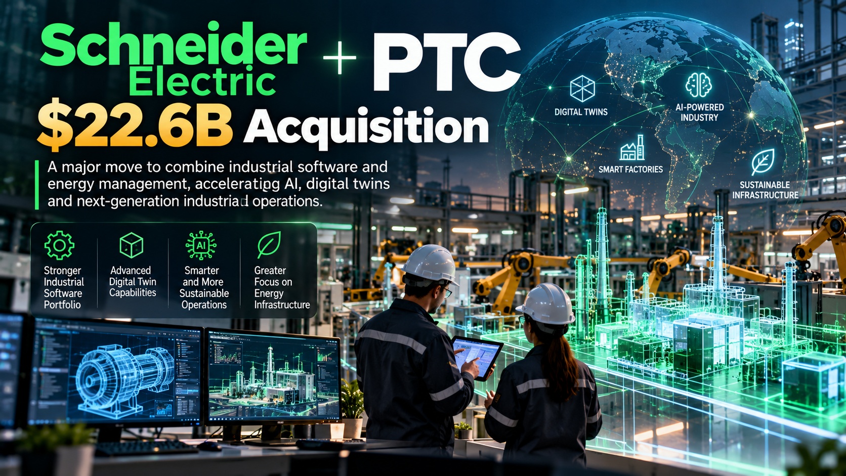 Schneider Electric to Acquire PTC for $22.6 Billion in Major Industrial Software Deal