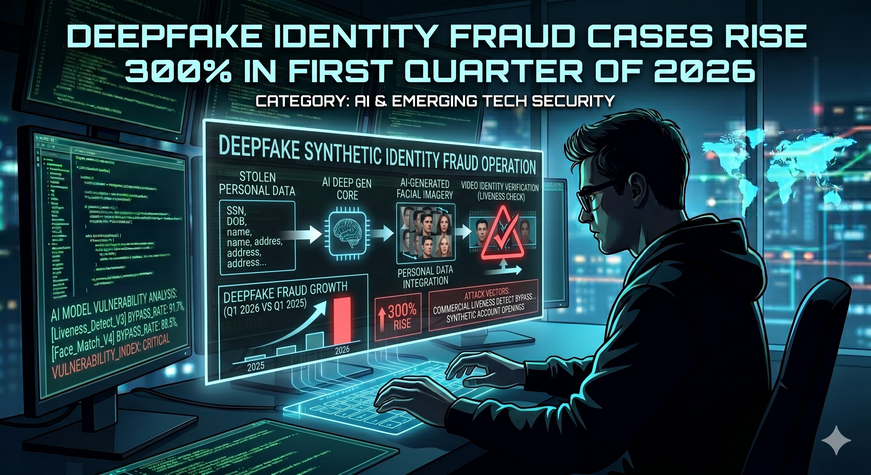 Deepfake Identity Fraud Cases Rise 300% in First Quarter of 2026