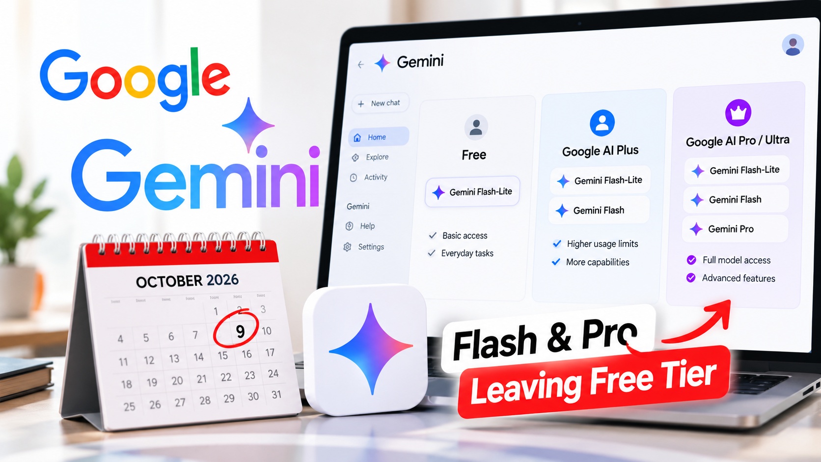 Google Tightens Gemini Free Access: Flash and Pro Models Set to Leave Free Tier on October 9