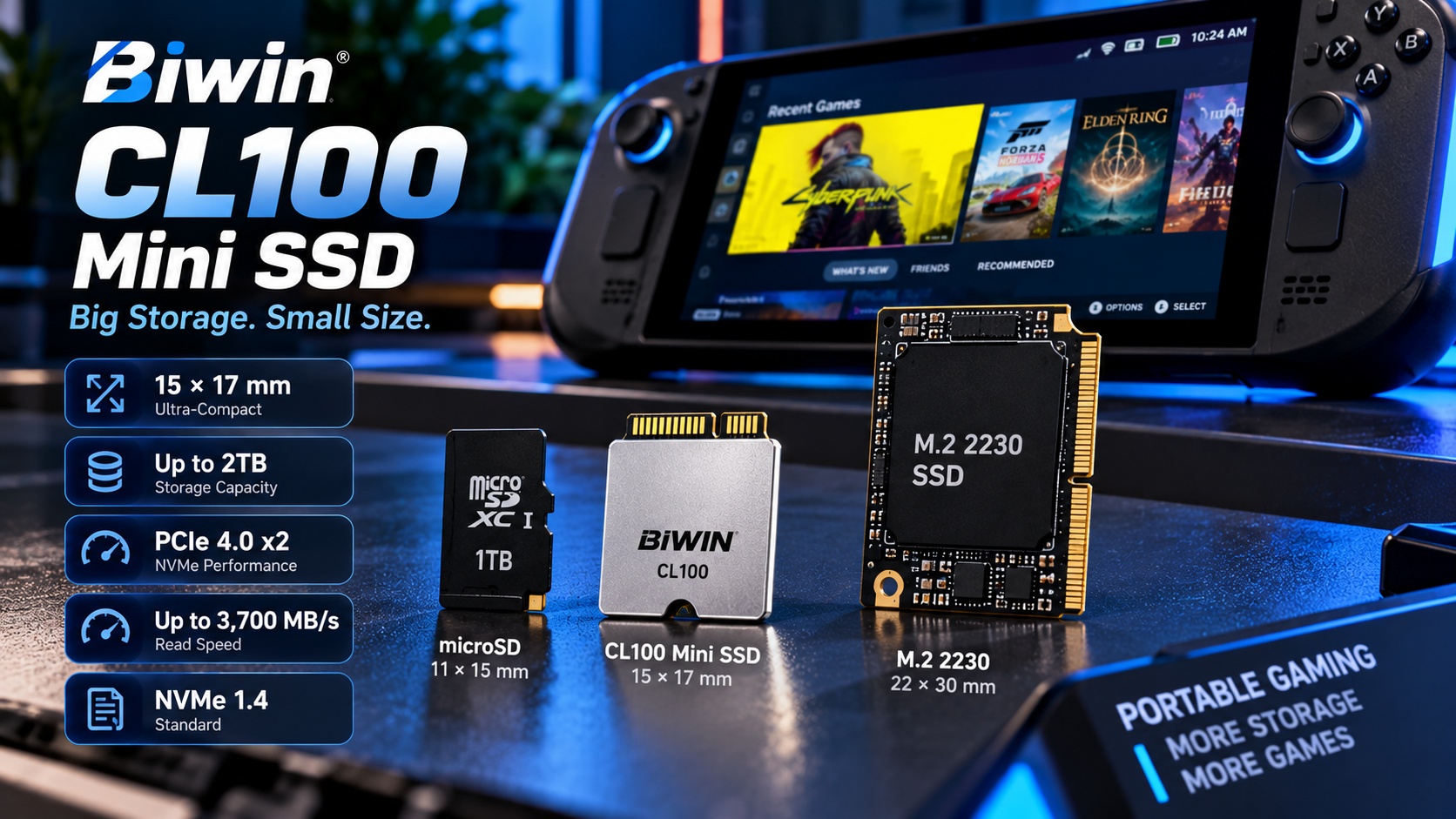 Biwin Unveils Tiny 2TB Mini SSD Designed for Portable Gaming