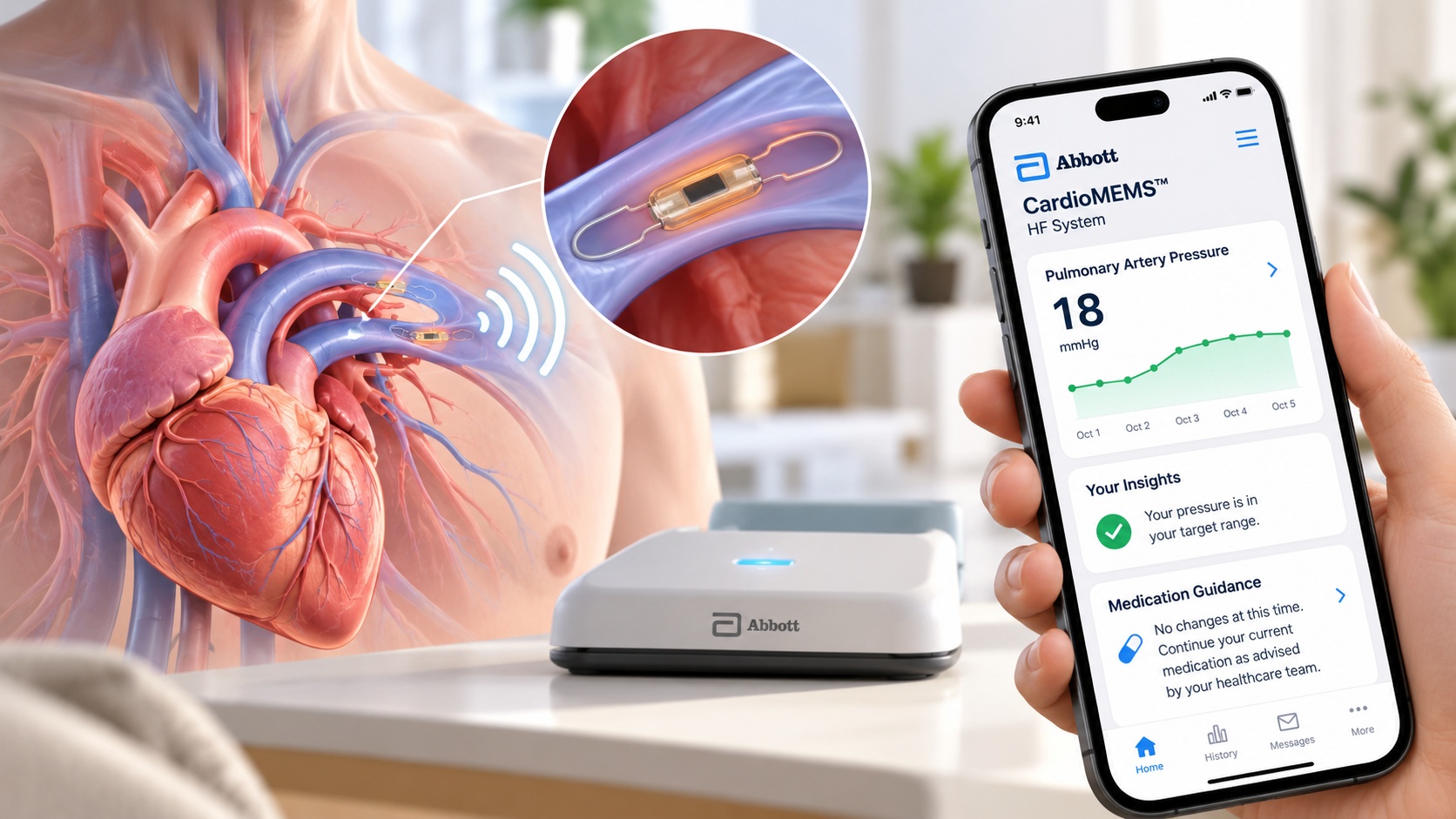 Abbott’s New CardioMEMS Update Lets Heart-Failure Patients Track Heart Pressure on Their Smartphone