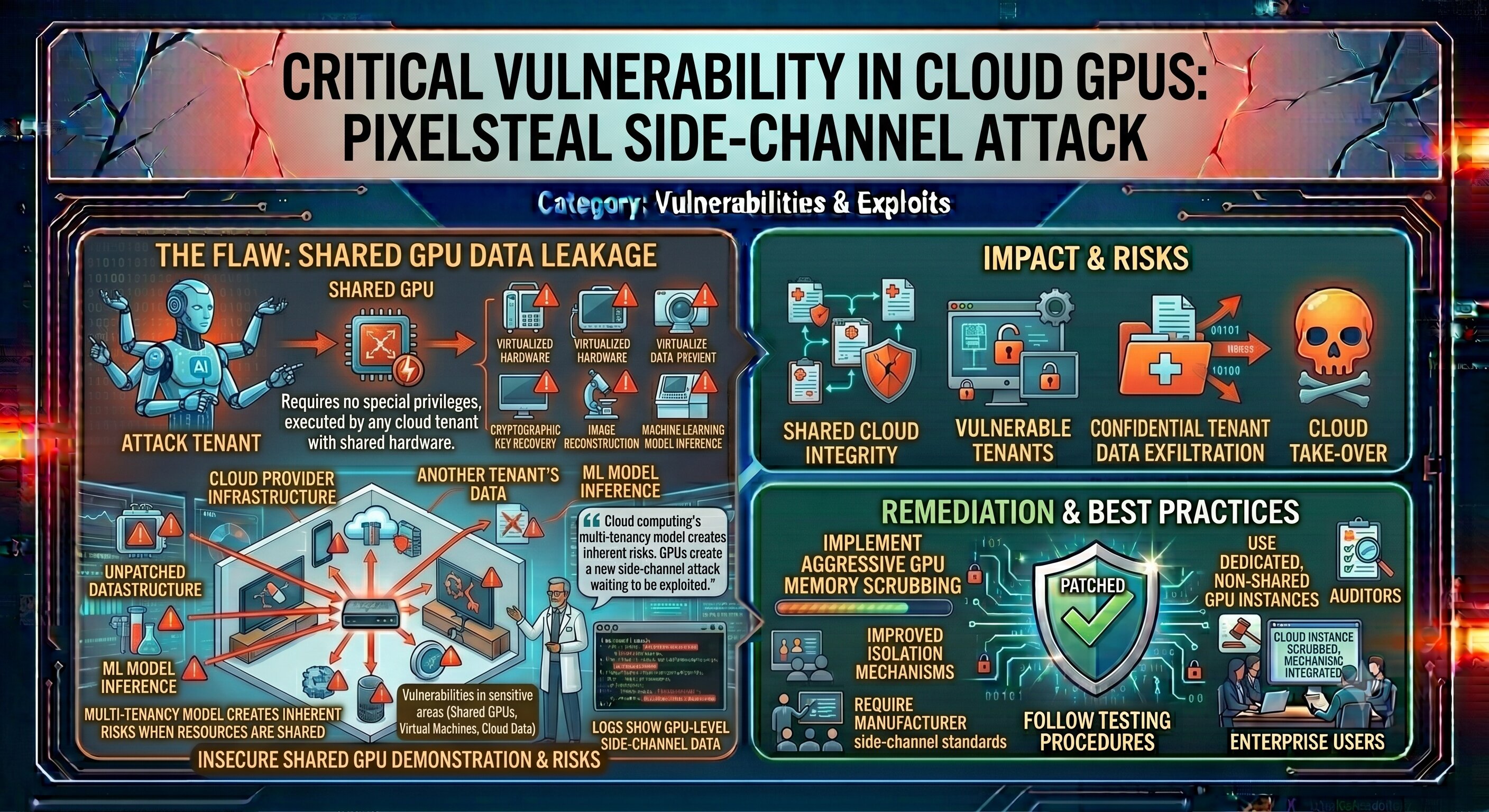 GPU Side-Channel Attack Can Steal Data From Other Cloud Tenants