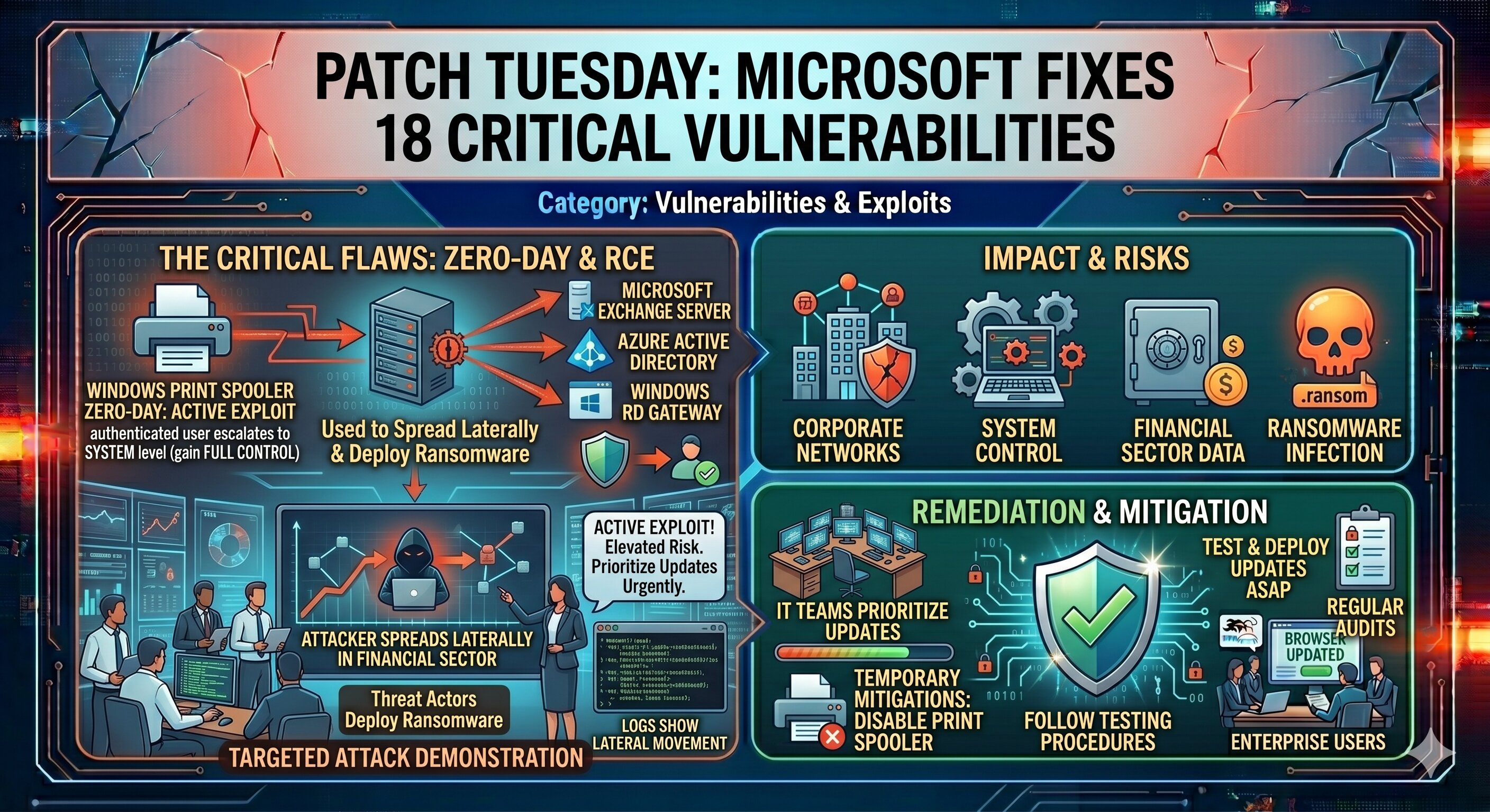 Patch Tuesday: Microsoft Fixes 18 Critical Security Vulnerabilities